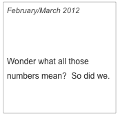 February/March 2012

Lab Results Decoded

Wonder what all those numbers mean?  So did we.


